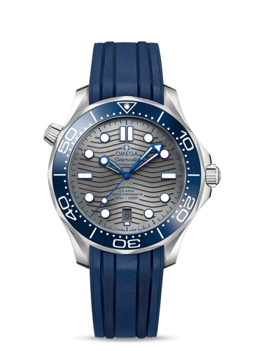 Omega Seamaster Diver 300M Master Co-Axial 42 Stainless Steel / Grey / Rubber